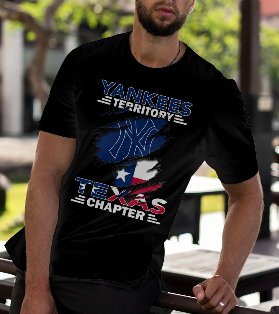 Yankees Territory Texas Chapter Yankees Logo Texas Flag T-Shirt