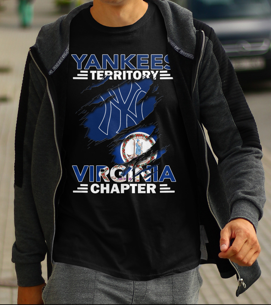 Yankees Territory Virginia Chapter Yankees Logo Virginia Flag T-Shirt