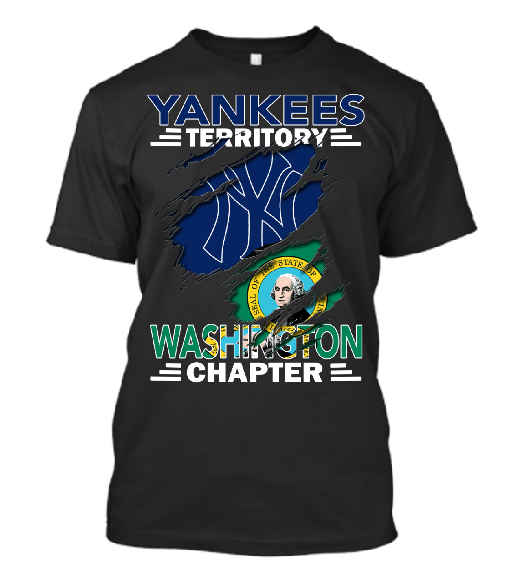 Yankees Territory Washington Chapter Seal Of State T-Shirt