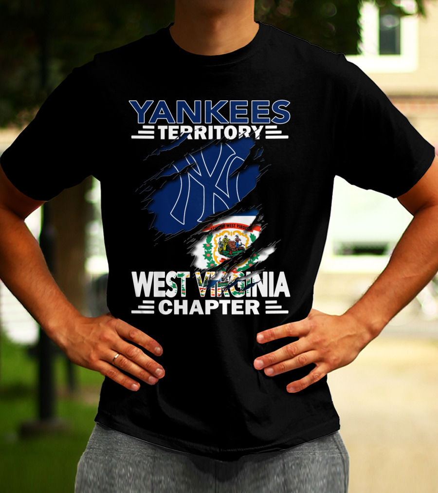 Yankees Territory West Virginia Chapter NY Logo And State Flag T-Shirt