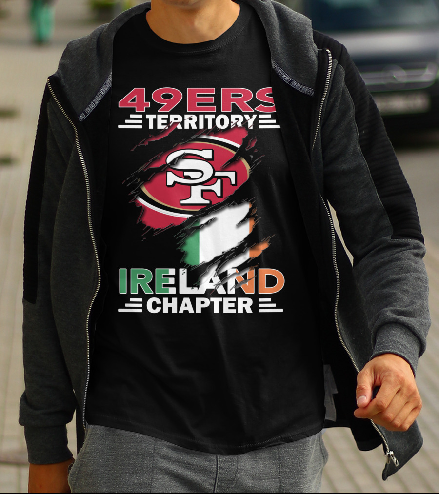 49ers Territory Ireland Chapter SF Logo Irish Flag T-Shirt