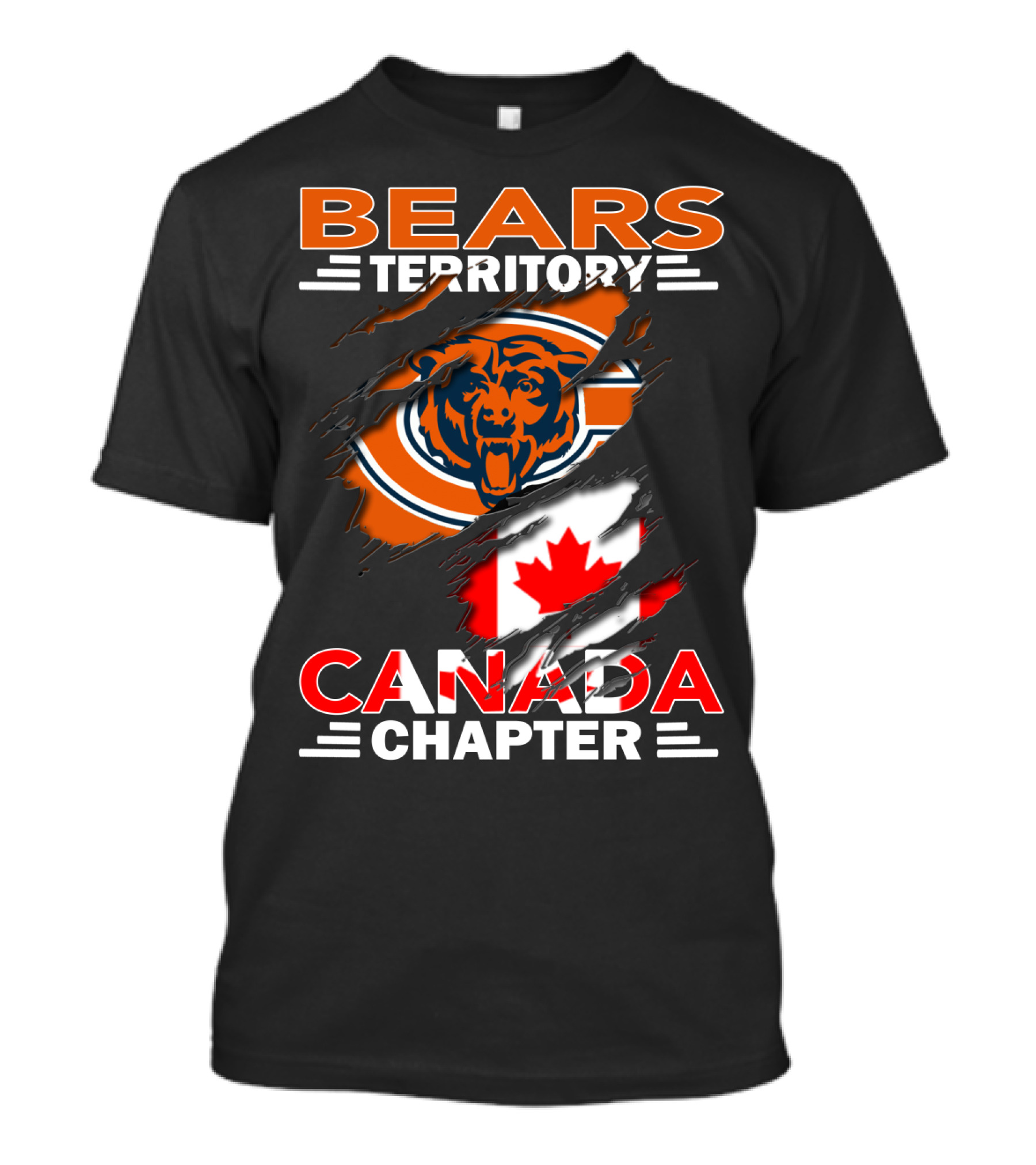 Bears Territory Canada Chapter Canadian Flag Bear T-Shirt
