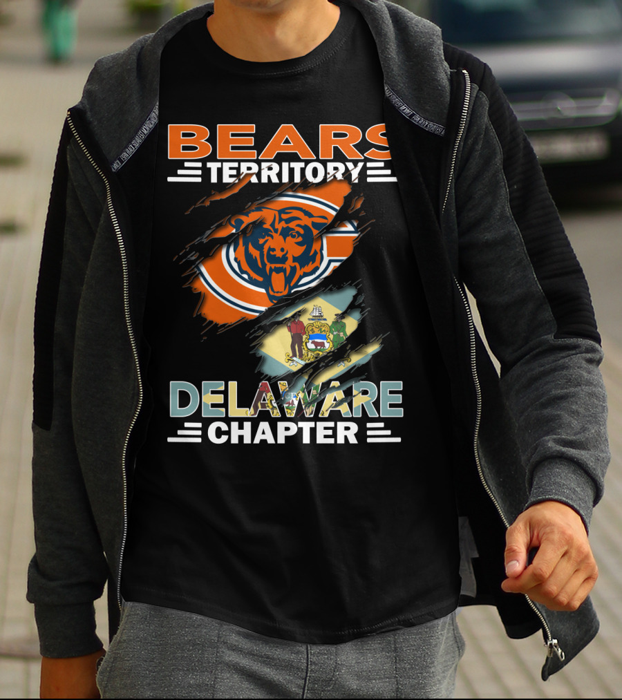 Bears Territory Chicago Delaware Chapter Flag Emblem T-Shirt