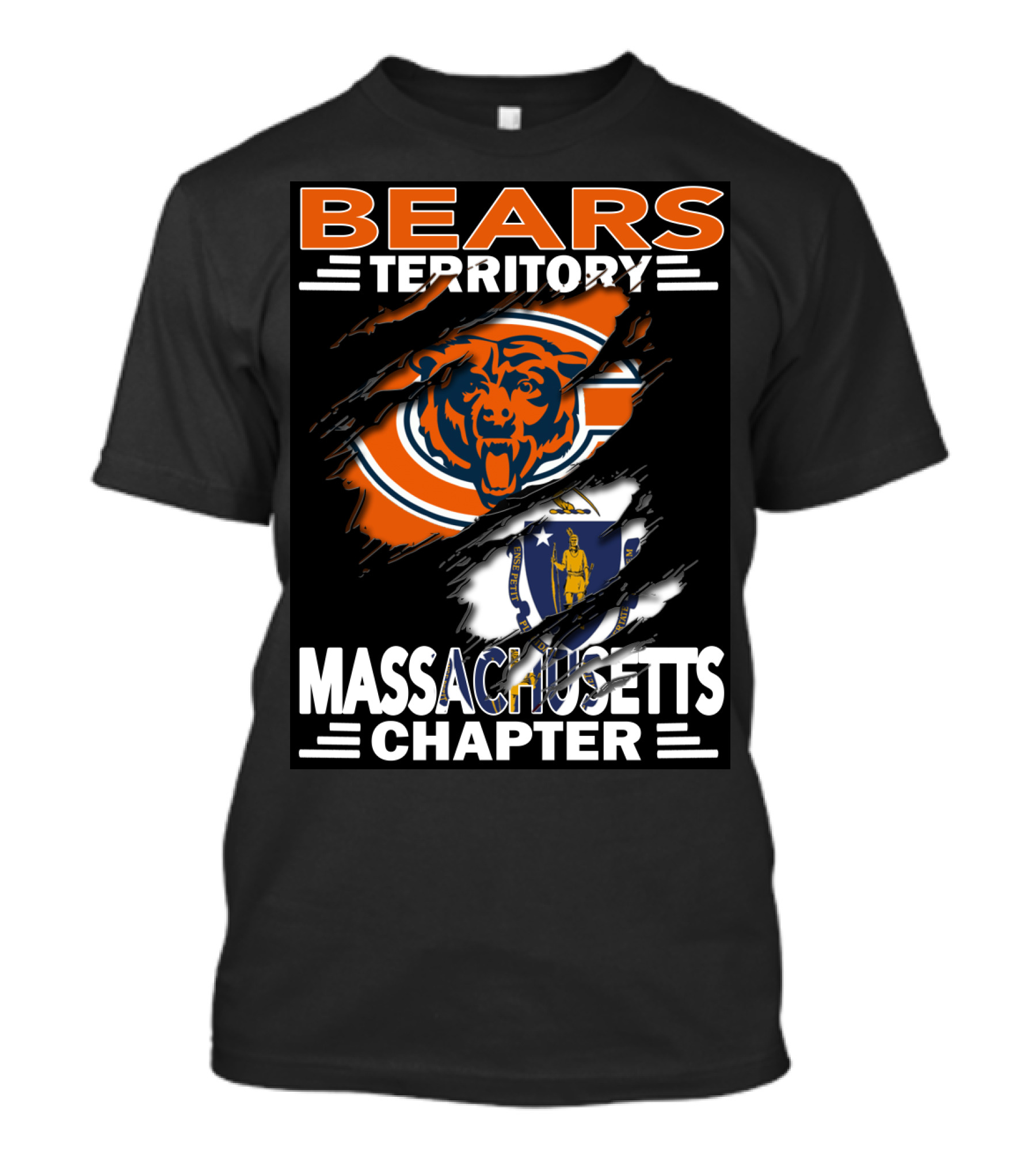 Bears Territory Massachusetts Chapter NFL Fan T-Shirt