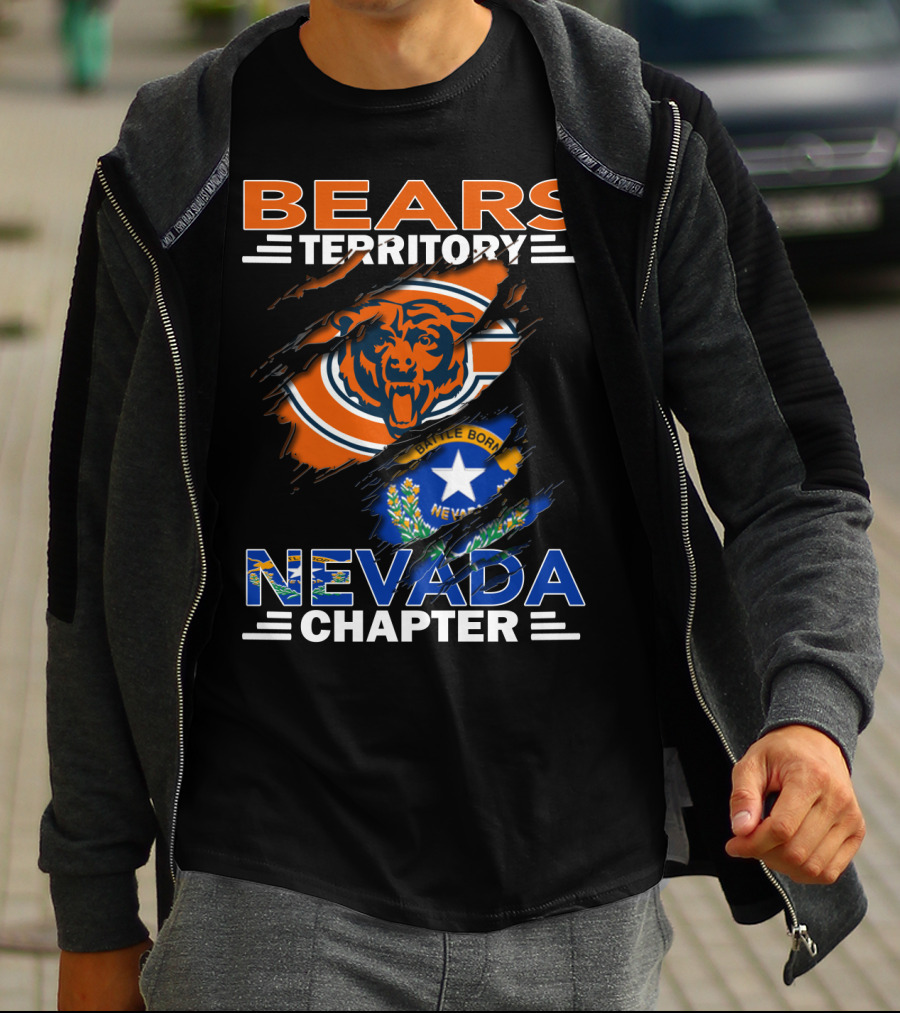 Bears Territory Nevada Chapter Battle Born Flag Emblem T-Shirt