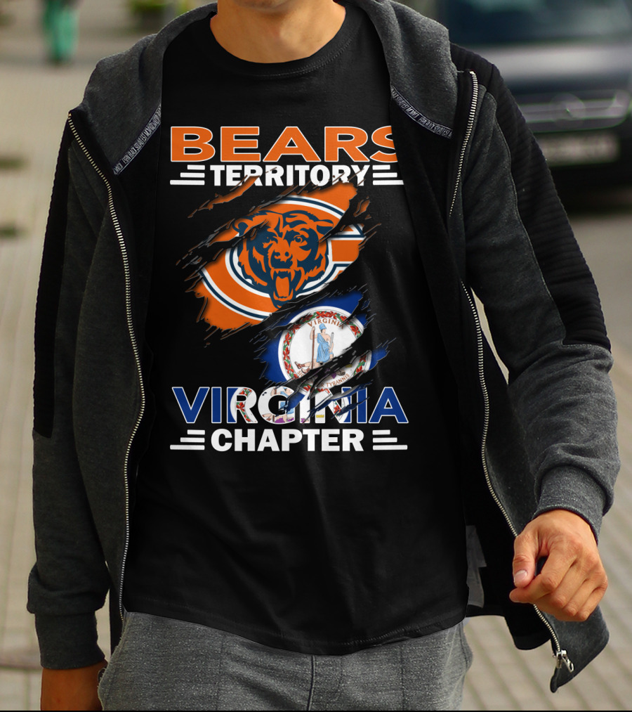 Bears Territory Virginia Chapter Chicago Bears Fan Club Virginia Division T-Shirt
