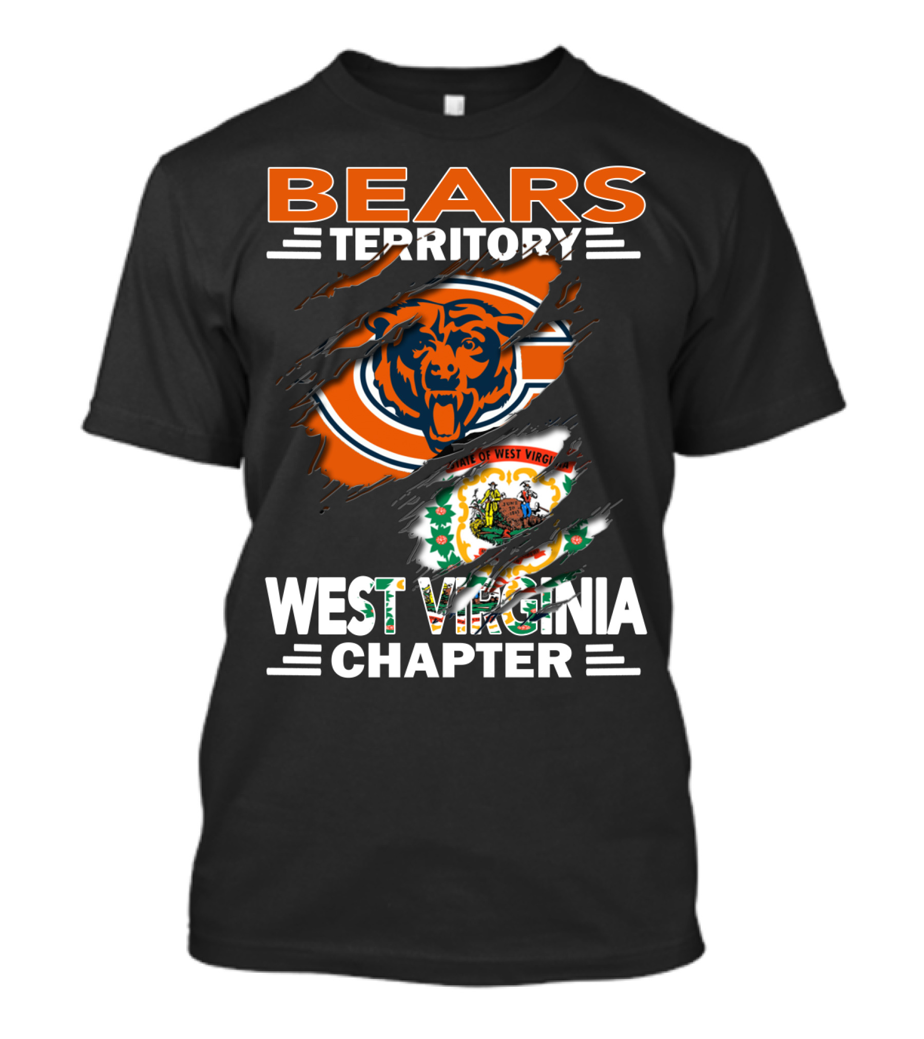 Bears Territory Chicago Logo West Virginia State Emblem Chapter T-Shirt