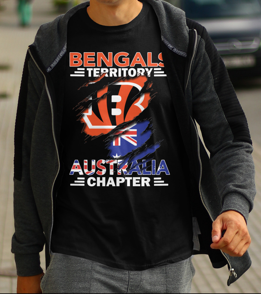Bengals Territory Australia Chapter With Flag T-Shirt