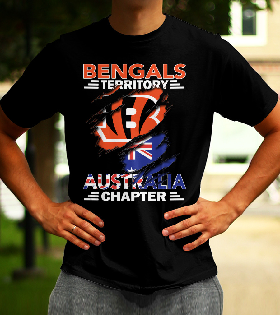 Bengals Territory Australia Chapter With Flag T-Shirt