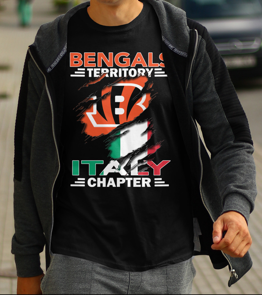 Bengals Territory Italy Chapter Flag T-Shirt