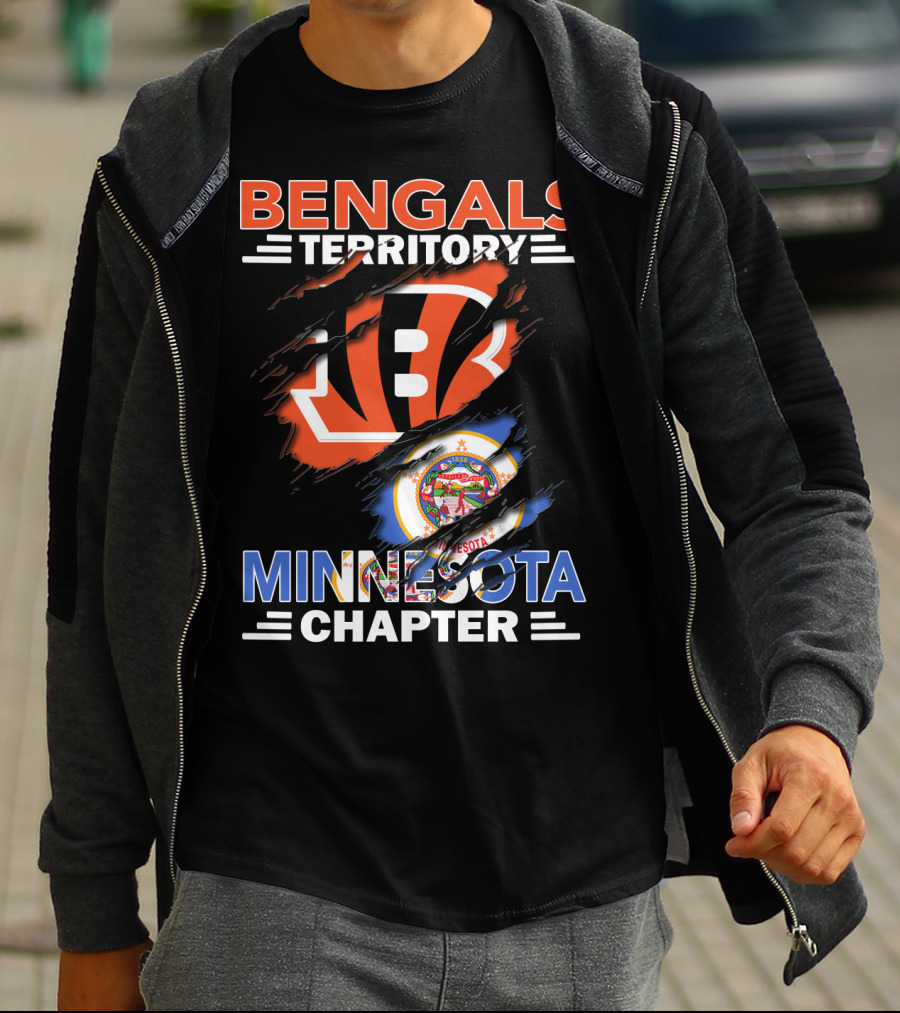 Bengals Territory Minnesota Chapter Football T-Shirt