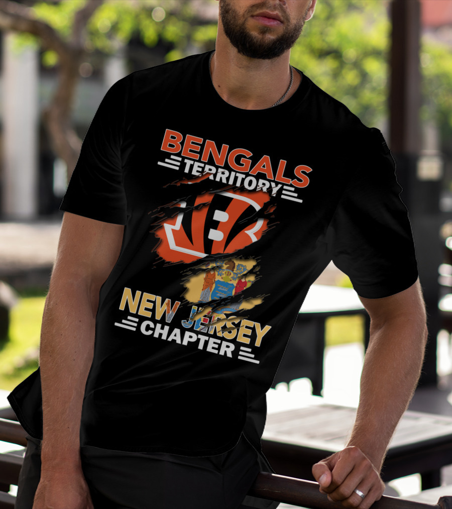 Bengals Territory New Jersey Chapter Logo And State Flag T-Shirt