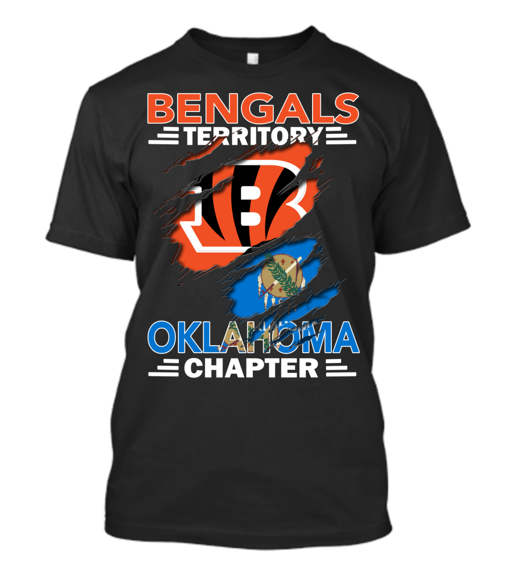 Bengals Territory Oklahoma Chapter Oklahoma Flag Bengals T-Shirt