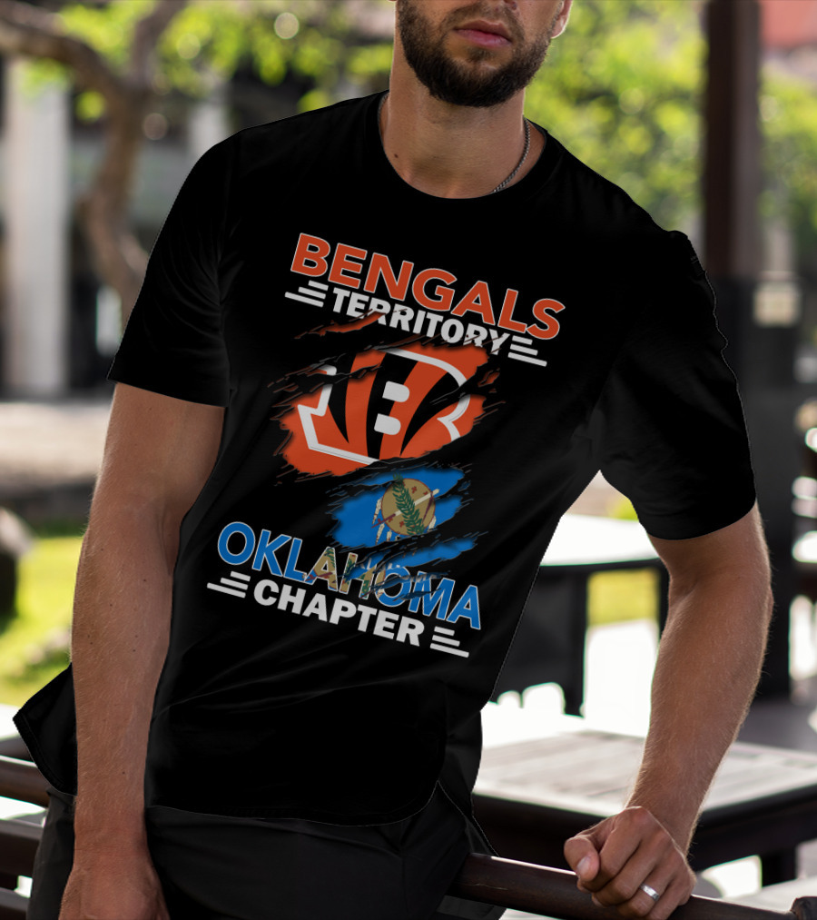 Bengals Territory Oklahoma Chapter Oklahoma Flag Bengals T-Shirt
