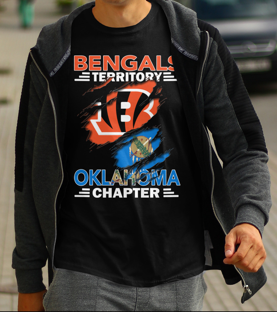 Bengals Territory Oklahoma Chapter Oklahoma Flag Bengals T-Shirt