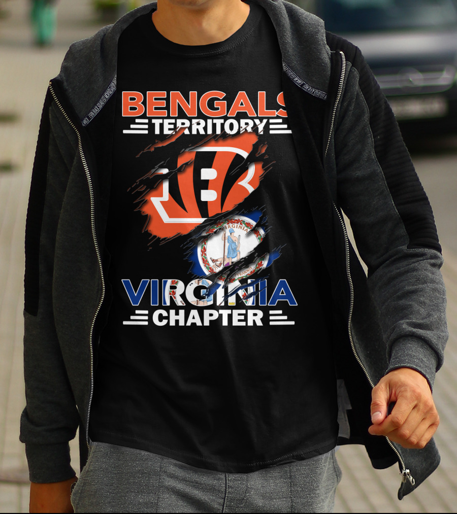 Bengals Territory Virginia Chapter Logo With State Emblem T-Shirt