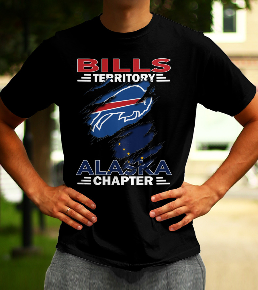 Bills Territory Buffalo Football Alaska Chapter Logo Flag T-Shirt