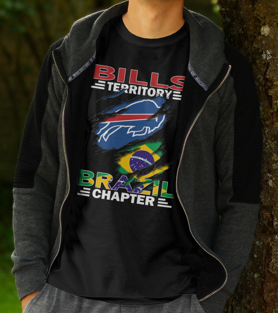 Bills Territory Brazil Chapter Buffalo Football Flag Fan Club T-Shirt