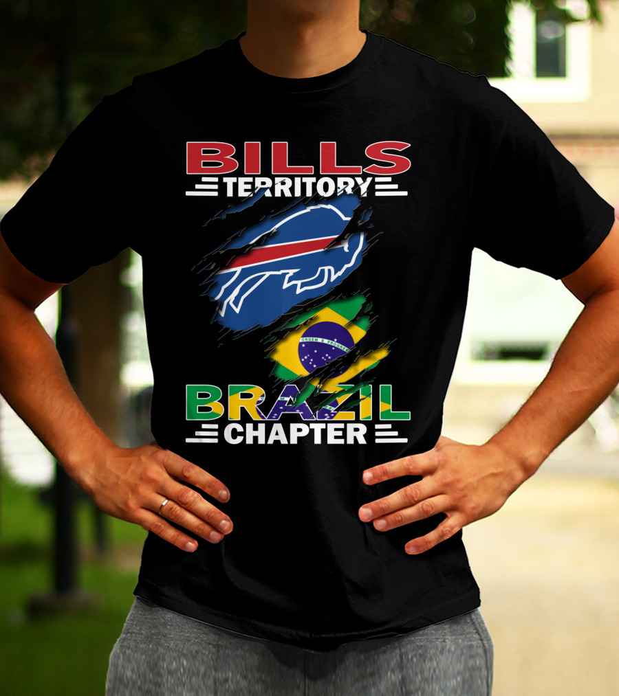 Bills Territory Brazil Chapter Buffalo Football Flag Fan Club T-Shirt