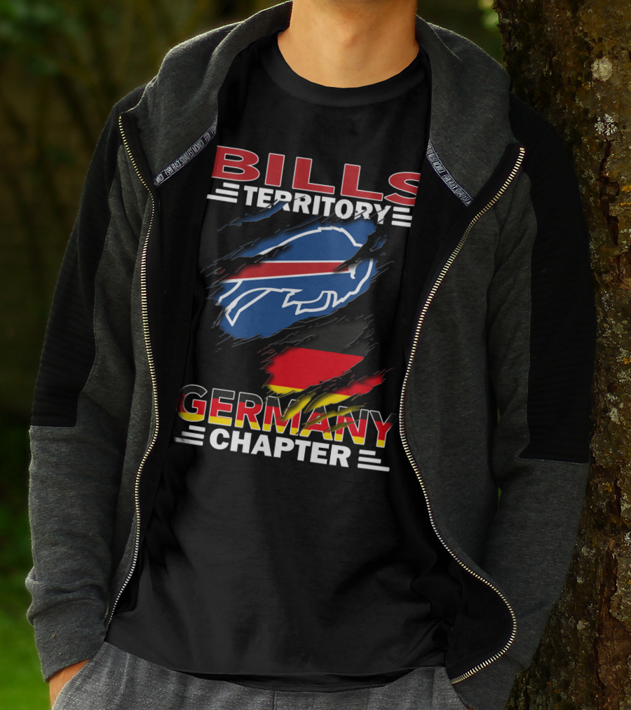 Bills Territory Germany Chapter Buffalo Bills Logo With German Flag T-Shirt