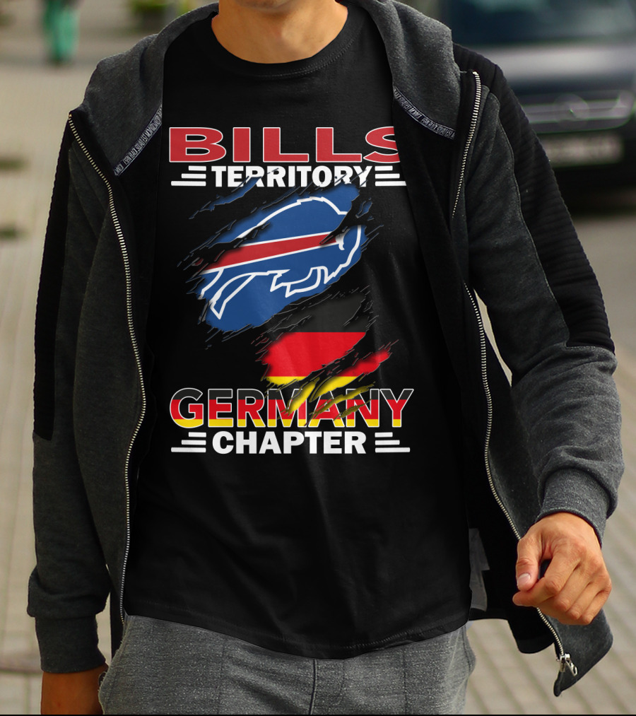 Bills Territory Germany Chapter Buffalo Bills Logo With German Flag T-Shirt