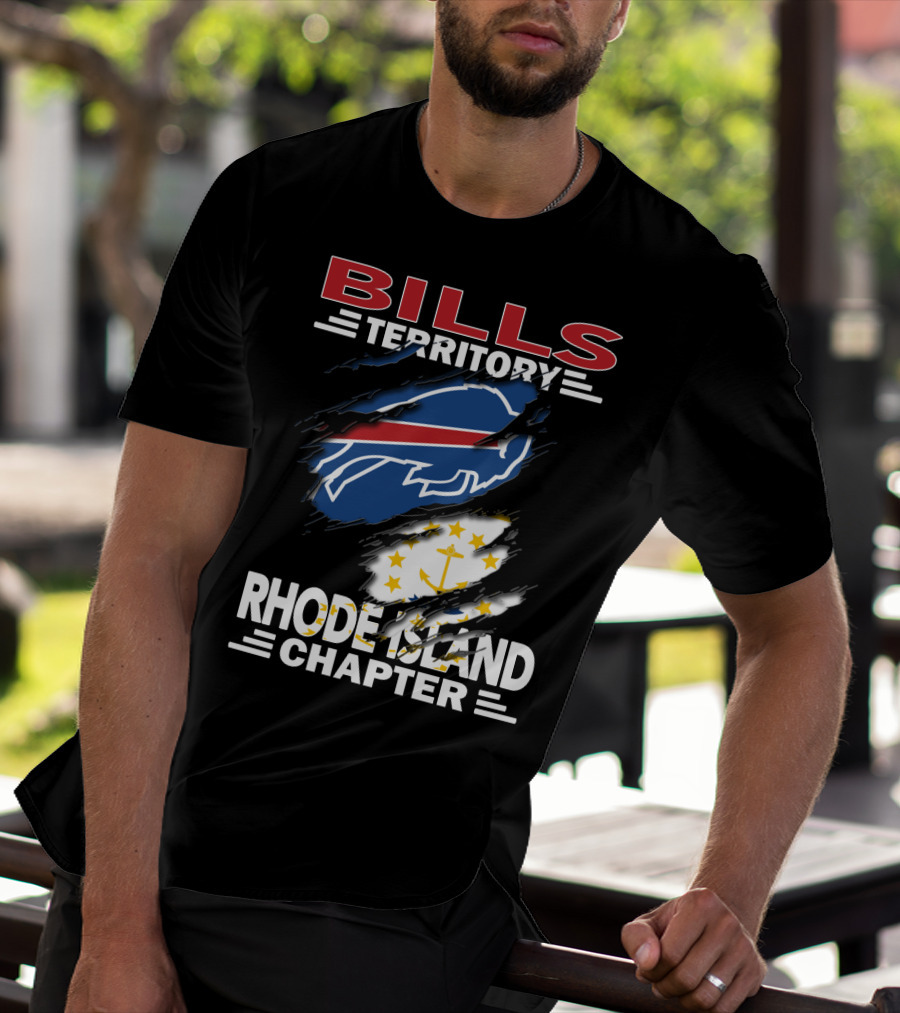 Bills Territory Rhode Island Chapter Blue Red Buffalo And Anchor T-Shirt