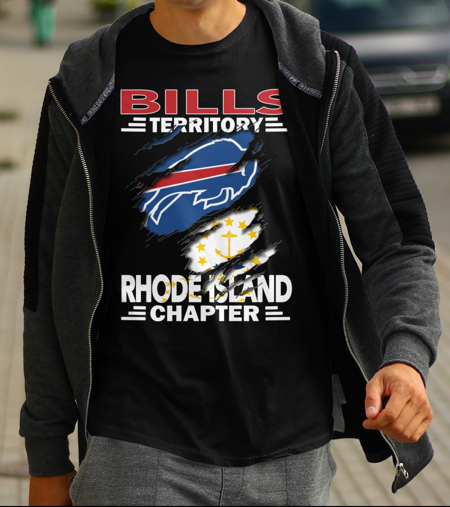 Bills Territory Rhode Island Chapter Blue Red Buffalo And Anchor T-Shirt