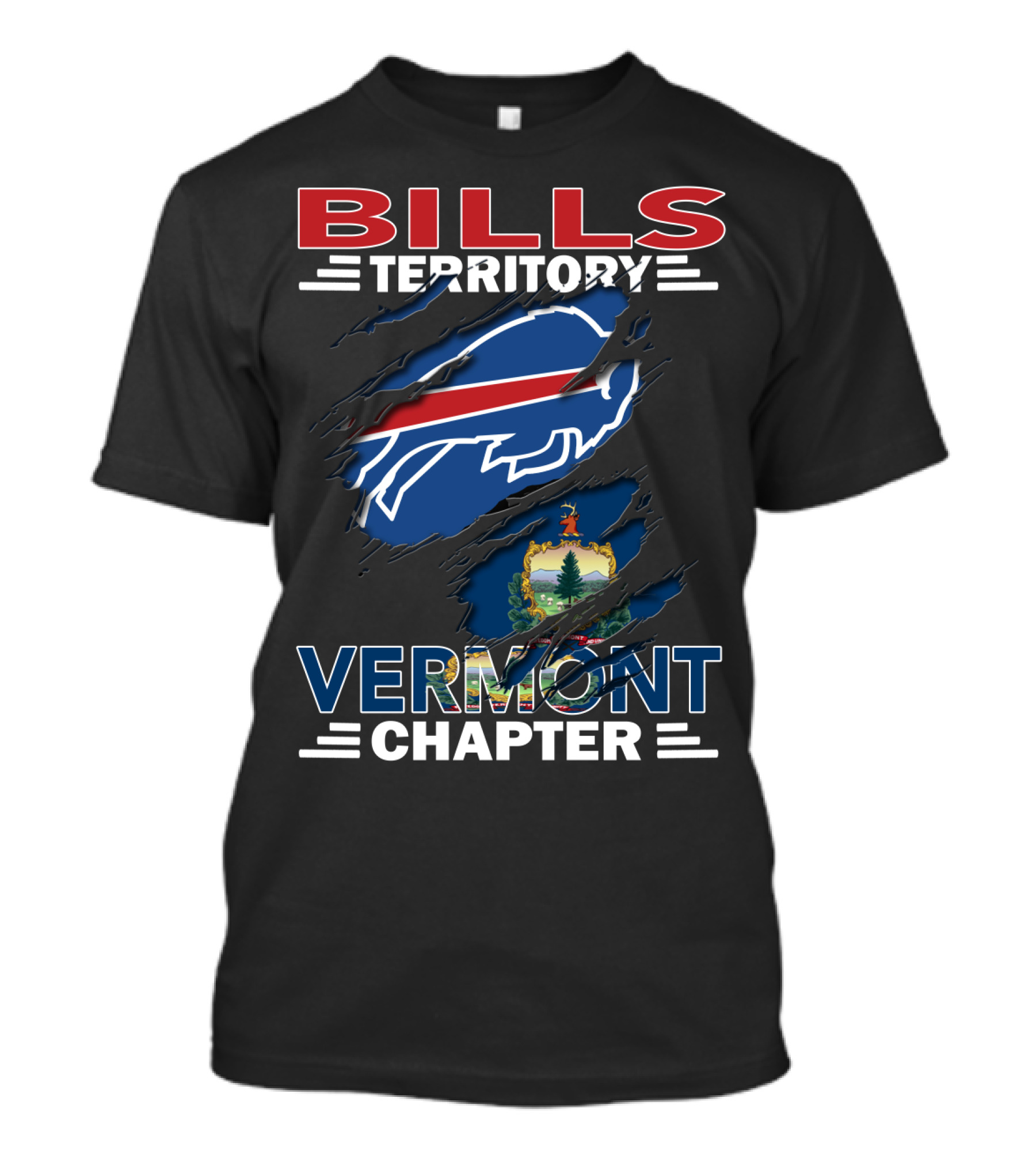 Bills Territory Vermont Chapter Buffalo Sports Team Fan Club T-Shirt