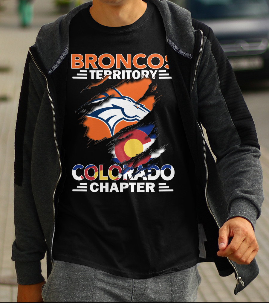 Broncos Territory Colorado Chapter Denver Football Pride T-Shirt