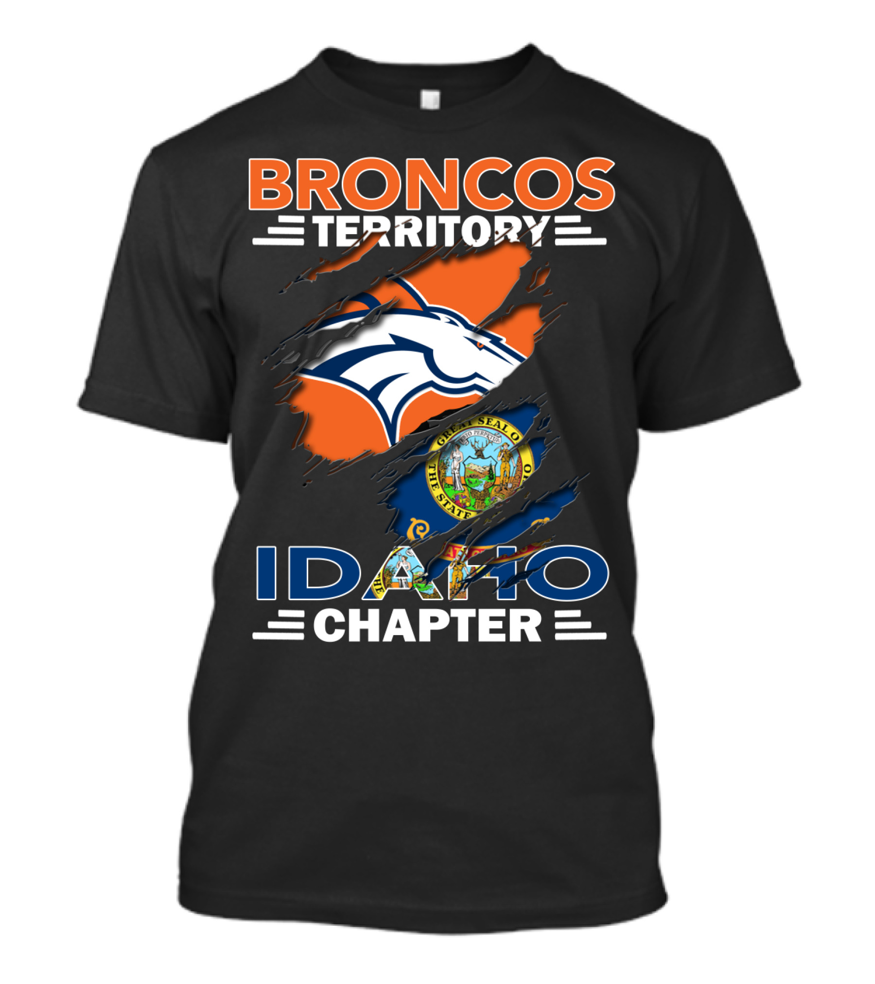 Broncos Territory Idaho Chapter State Seal T-Shirt