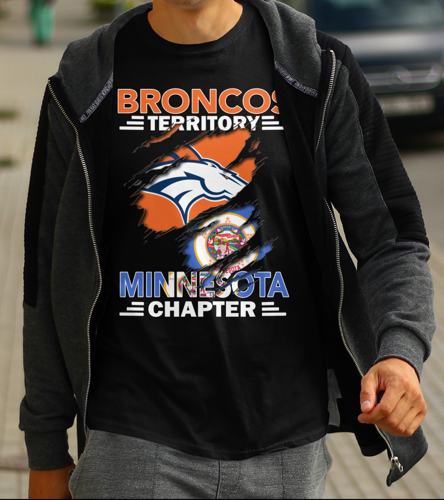 Broncos Territory Minnesota Chapter NFL Football Fan Club State Pride T-Shirt