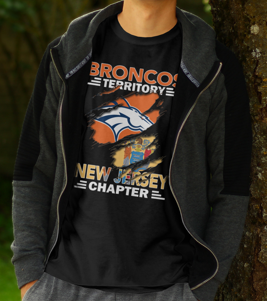 Broncos Territory New Jersey Chapter NFL Team Pride State Emblem T-Shirt