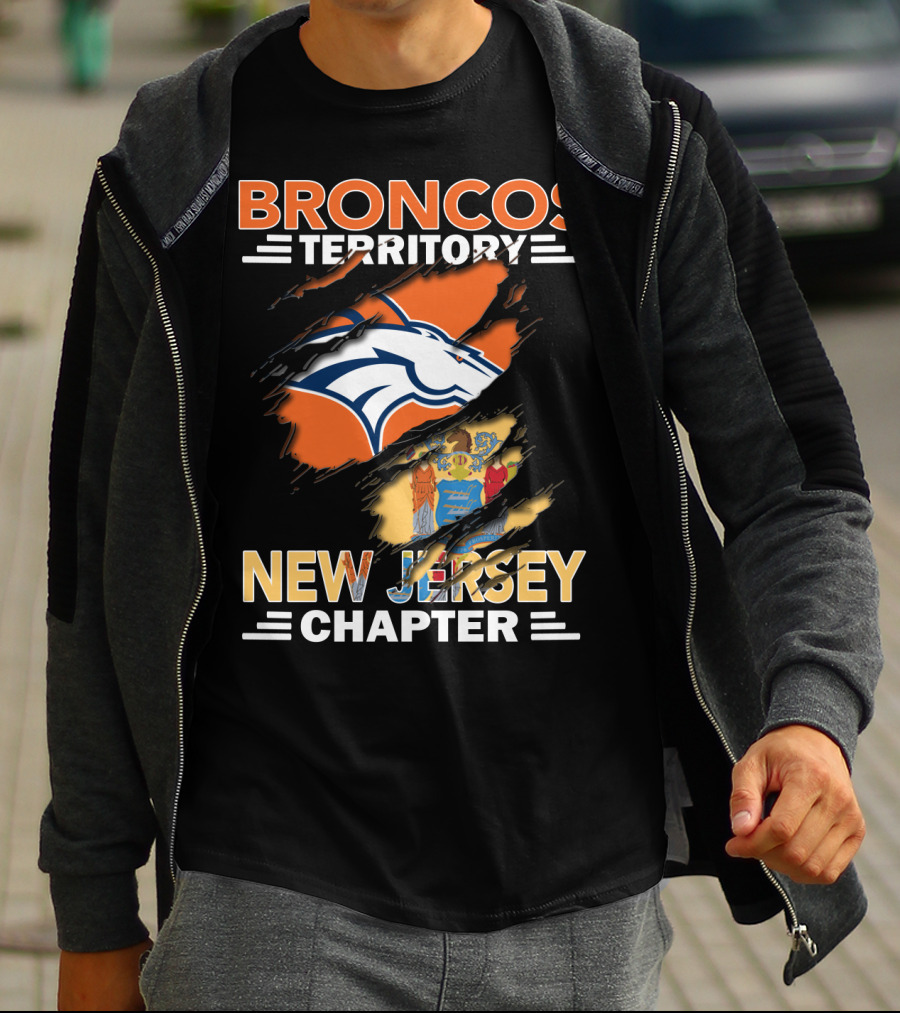 Broncos Territory New Jersey Chapter NFL Team Pride State Emblem T-Shirt