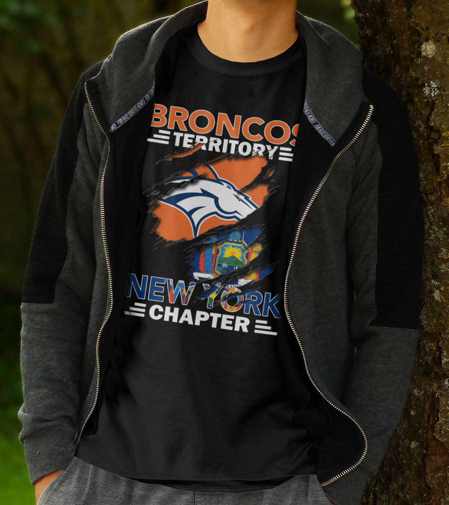 Broncos Territory New York Chapter State Pride Fan Gear T-Shirt
