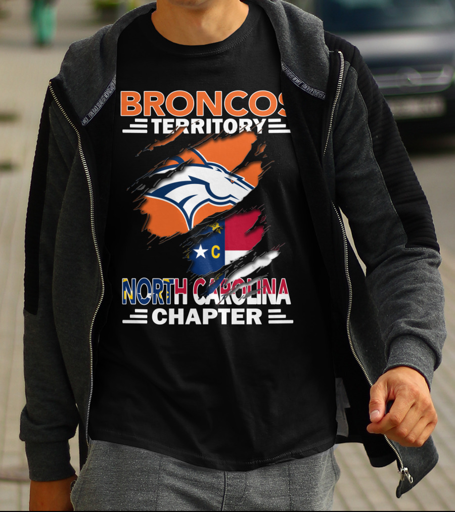 Broncos Territory North Carolina Chapter NFL Logo Fan Group T-Shirt