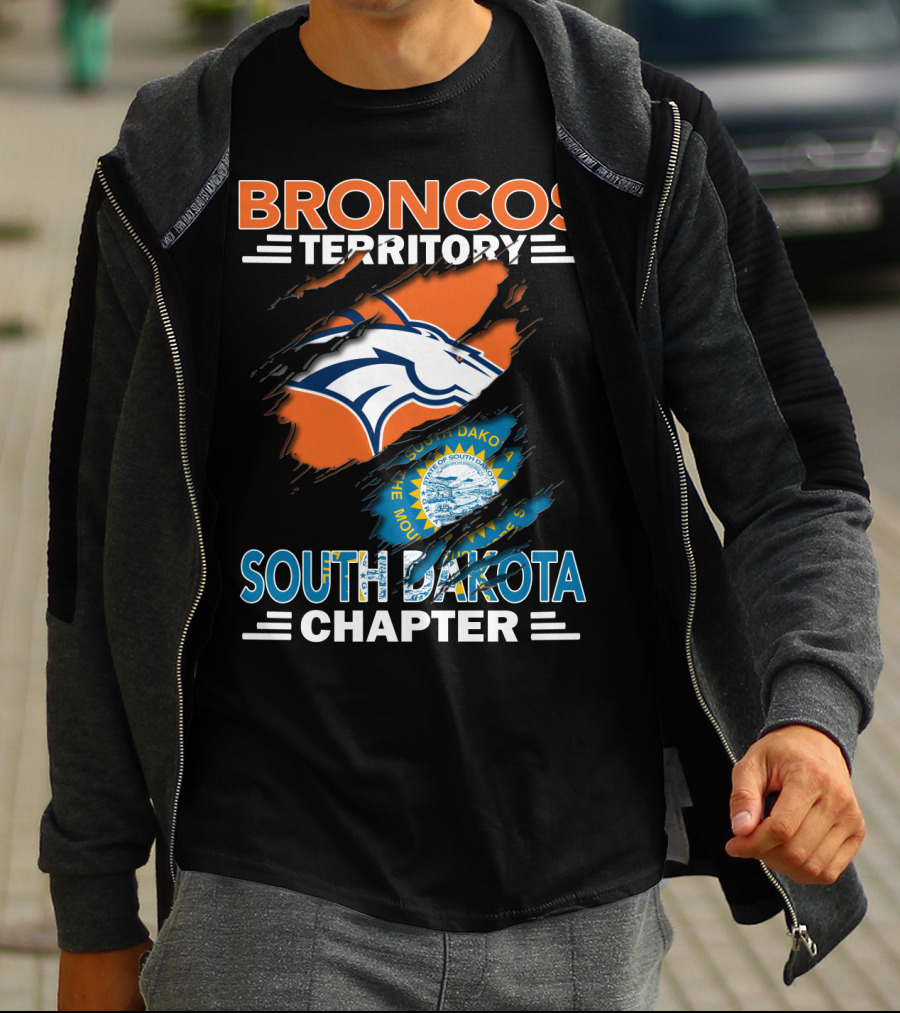 Broncos Territory South Dakota Chapter Logo And State Emblem T-Shirt