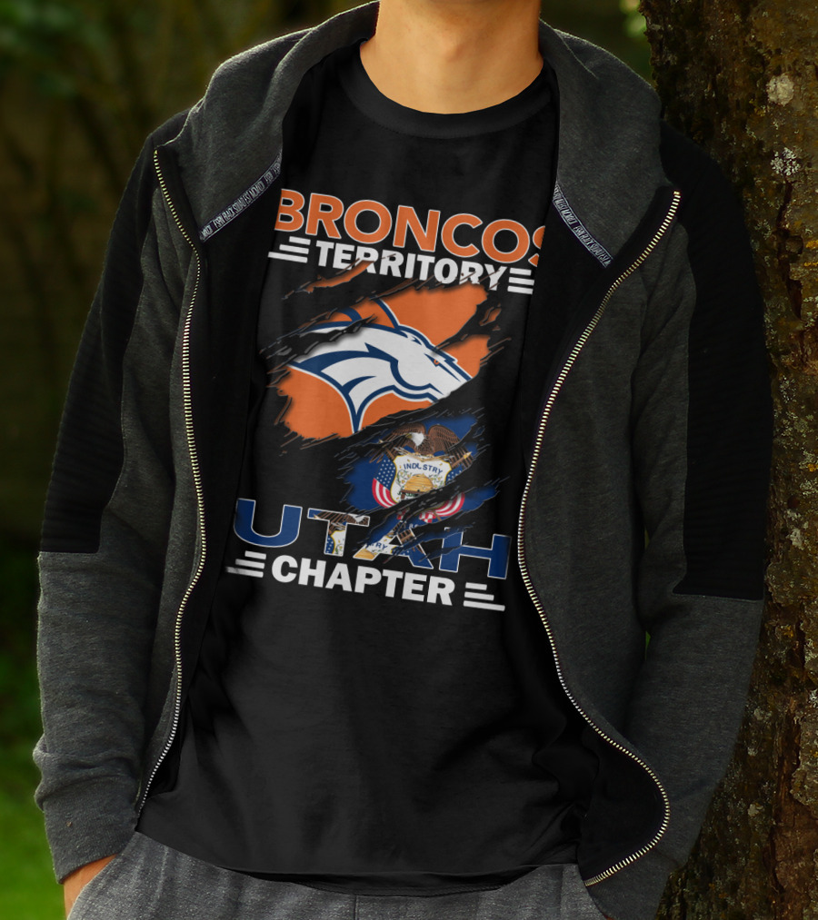 Broncos Territory Utah Chapter Logo With Utah State Seal T-Shirt