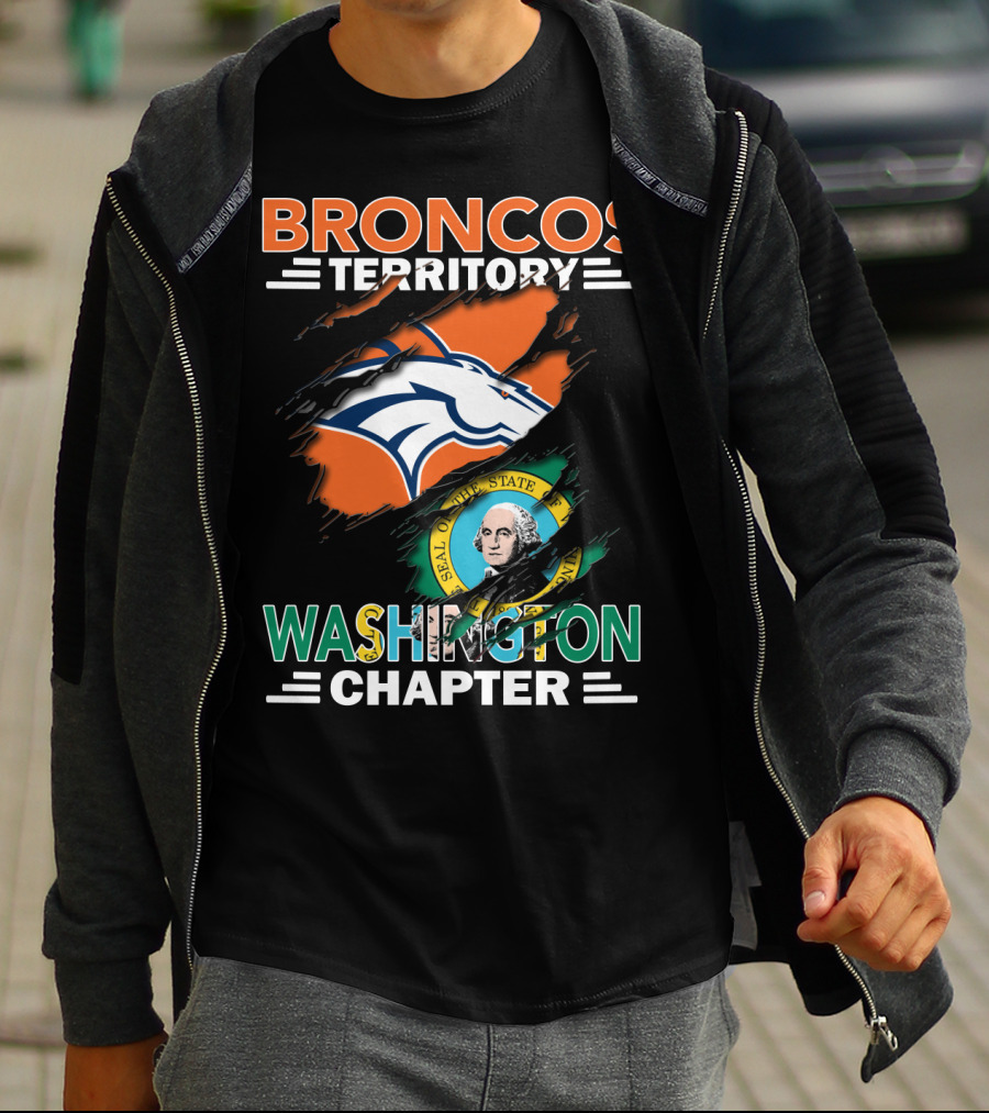Broncos Territory Washington Chapter Denver Football Fan Club T-Shirt