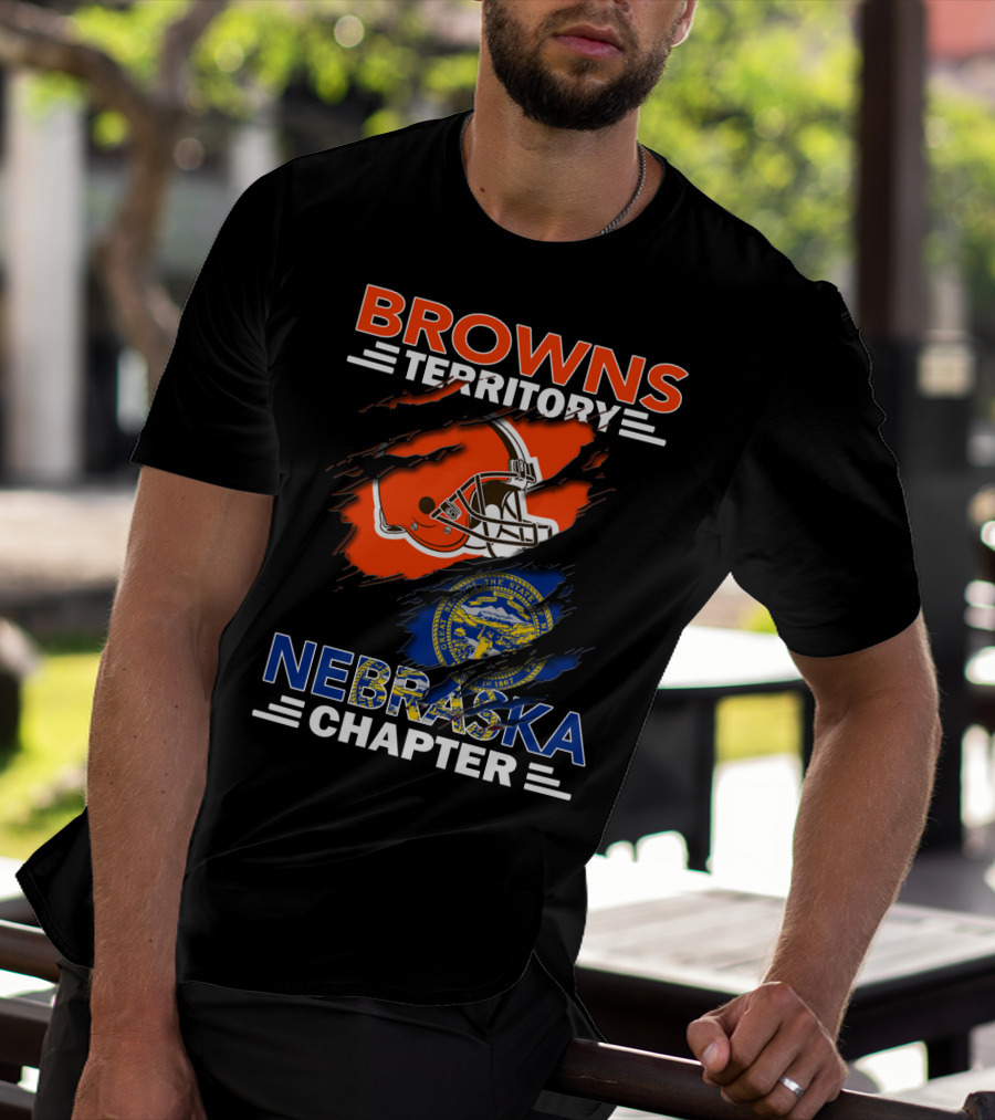 Browns Territory Nebraska Chapter Football Helmet Seal T-Shirt
