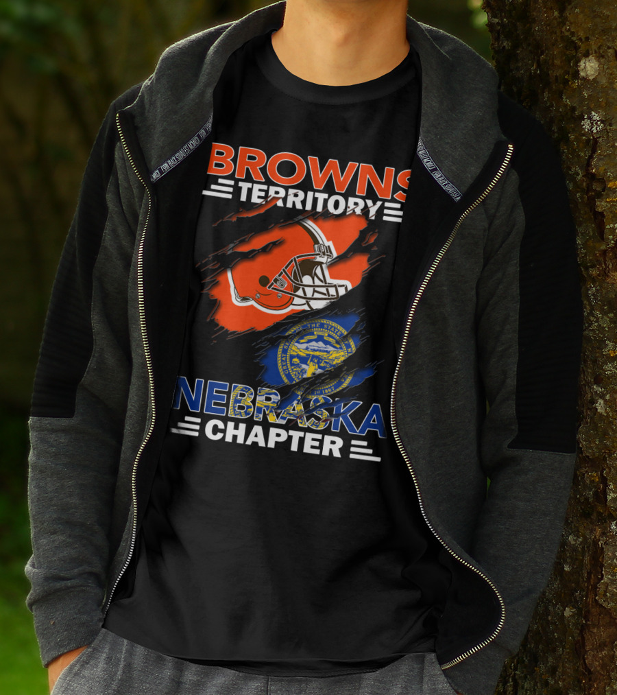 Browns Territory Nebraska Chapter Football Helmet Seal T-Shirt