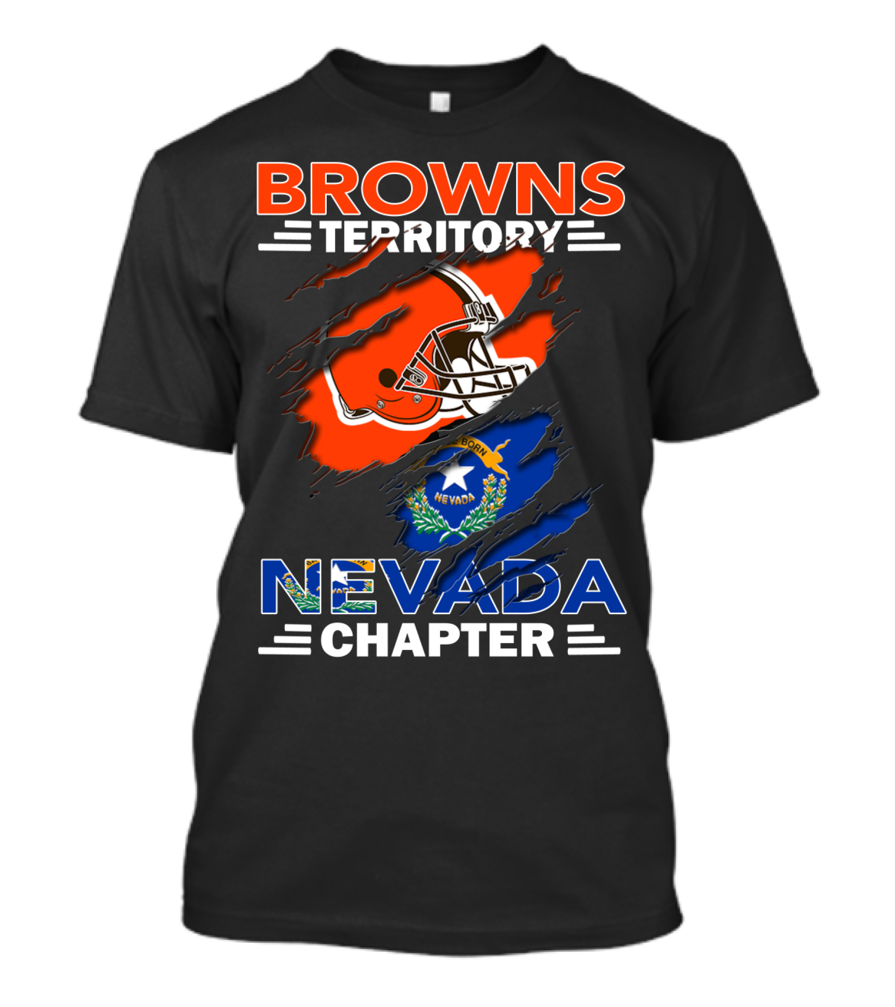 Browns Territory Nevada Chapter Football Helmet And State T-Shirt