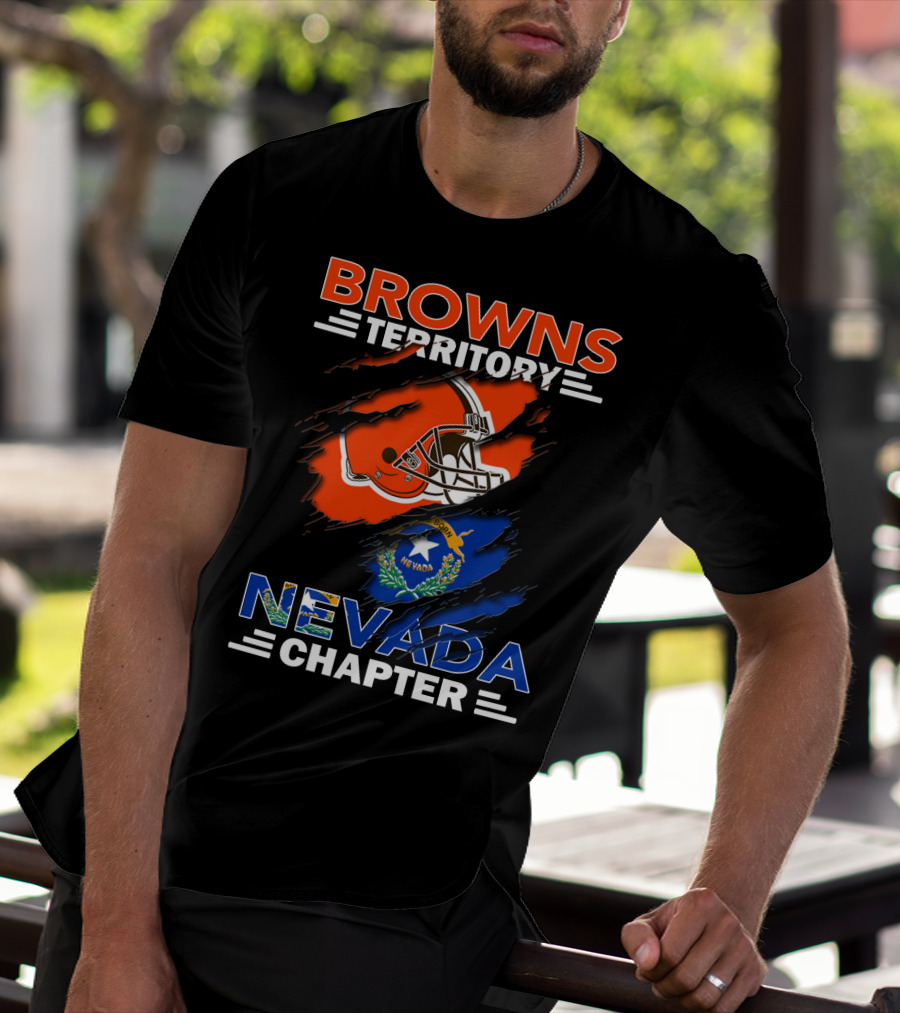Browns Territory Nevada Chapter Football Helmet And State T-Shirt
