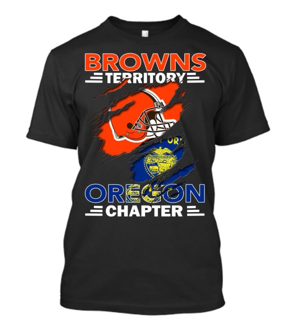 Browns Territory Oregon Chapter Football Helmet T-Shirt