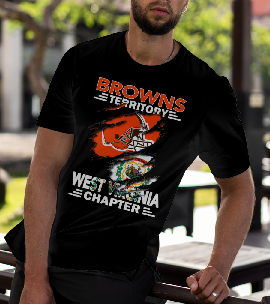 Browns Territory West Virginia Chapter Helmet State Of West Virginia Seal T-Shirt