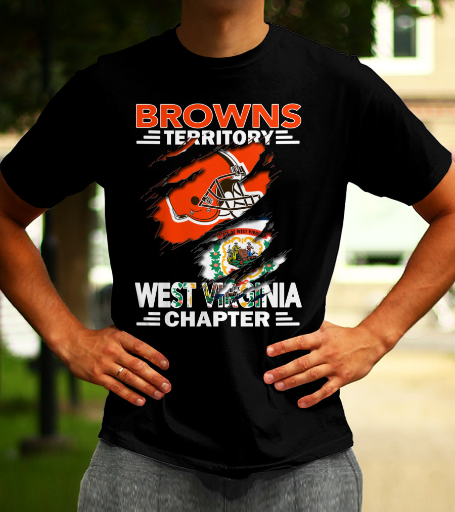 Browns Territory West Virginia Chapter Helmet State Of West Virginia Seal T-Shirt