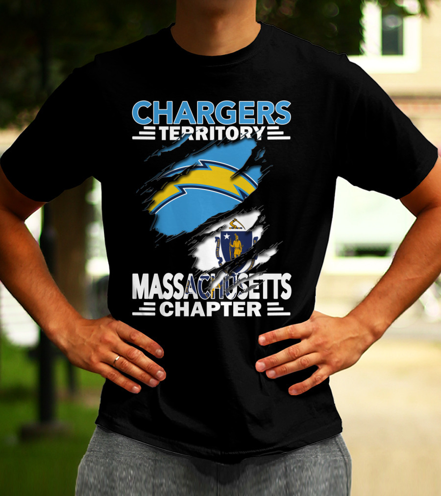 Chargers Territory Massachusetts Chapter Football Fanbase T-Shirt