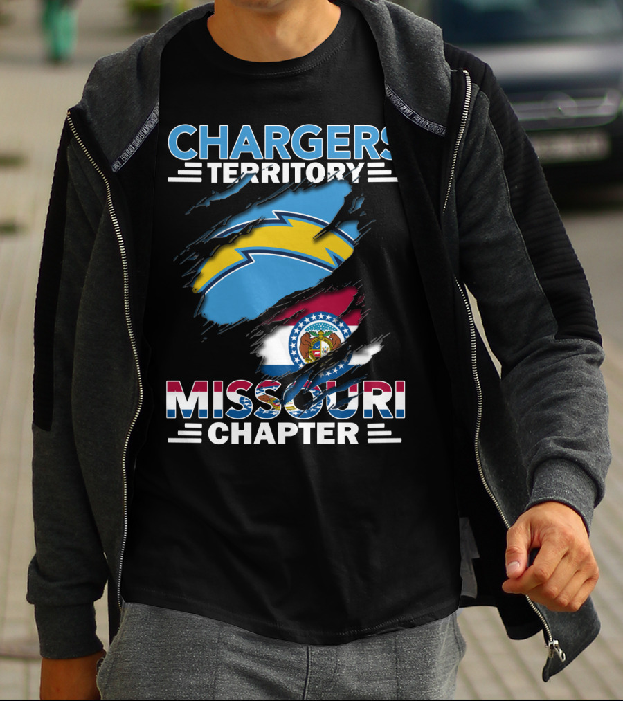 Chargers Territory Missouri Chapter With State Flag T-Shirt
