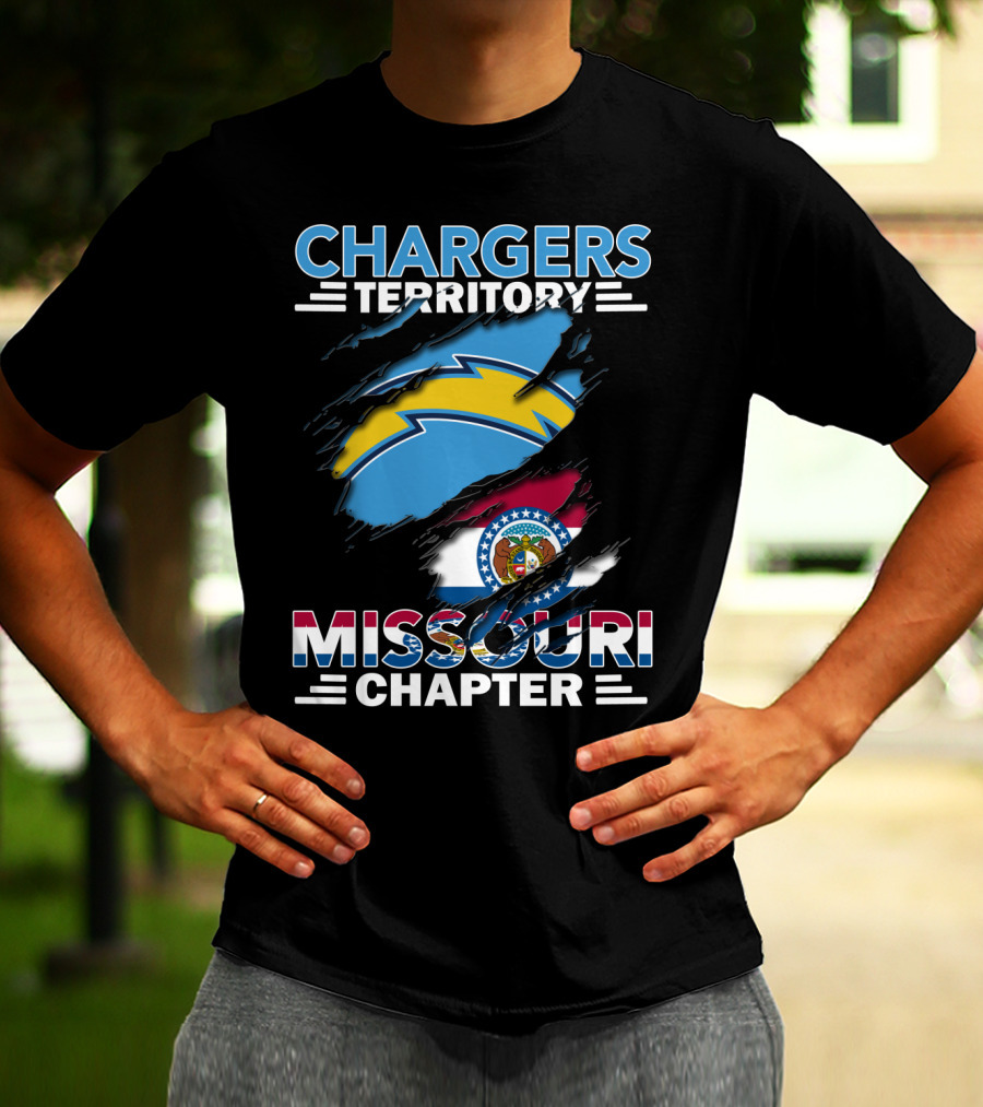 Chargers Territory Missouri Chapter With State Flag T-Shirt