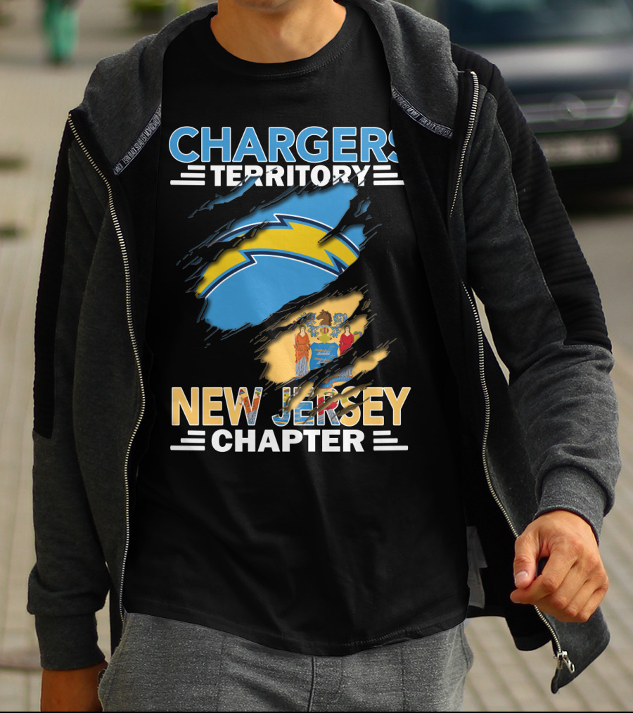 Chargers Territory New Jersey Chapter With State Flag And Team T-Shirt