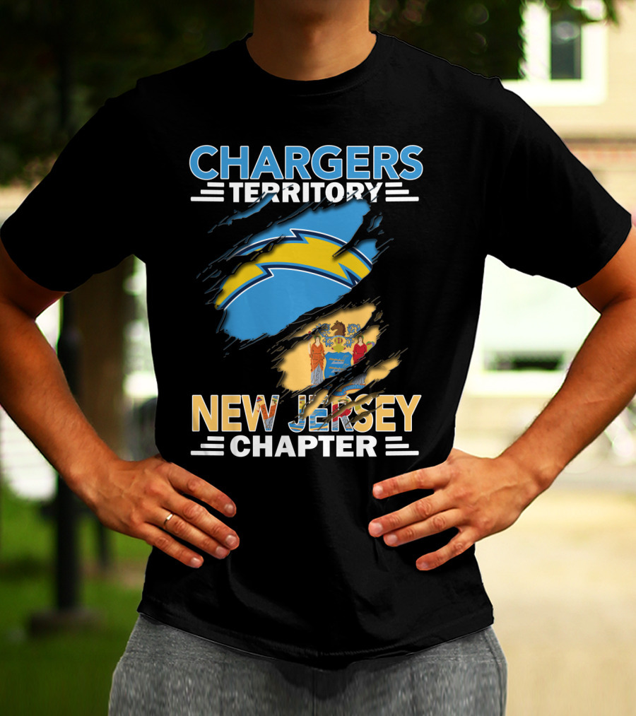 Chargers Territory New Jersey Chapter With State Flag And Team T-Shirt